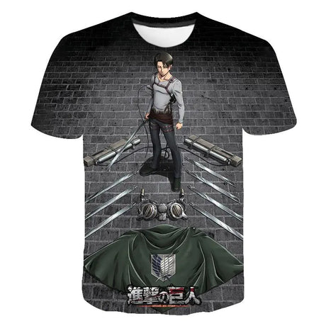 Attack On Titan 3D Digital Print Graphic T-Shirt - My Anime Haven