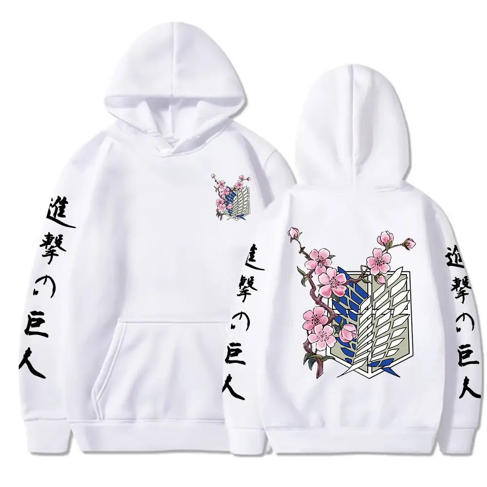 Attack On Titan Wings Of Liberty Sakura Graphic Hoodies - My Anime Haven