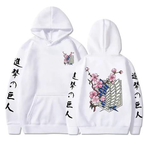 Attack On Titan Wings Of Liberty Sakura Graphic Hoodies - My Anime Haven