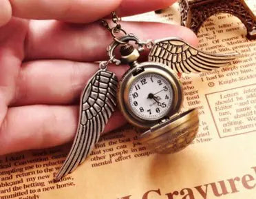 Harry Potter Golden Snitch Pocket Watch Necklace
