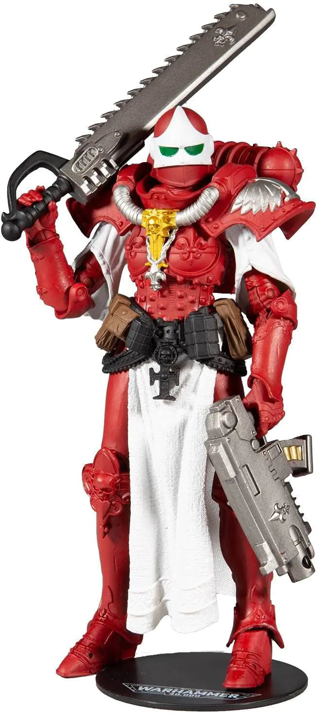 McFarlane Toys Warhammer 40000 Adepta Sororitas Battle Sister (The Order of The Bloody Rose) 7" Action Figure