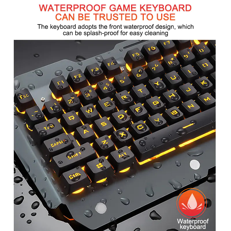 RGB Backlit Mechanical Gaming Keyboard for Cafes