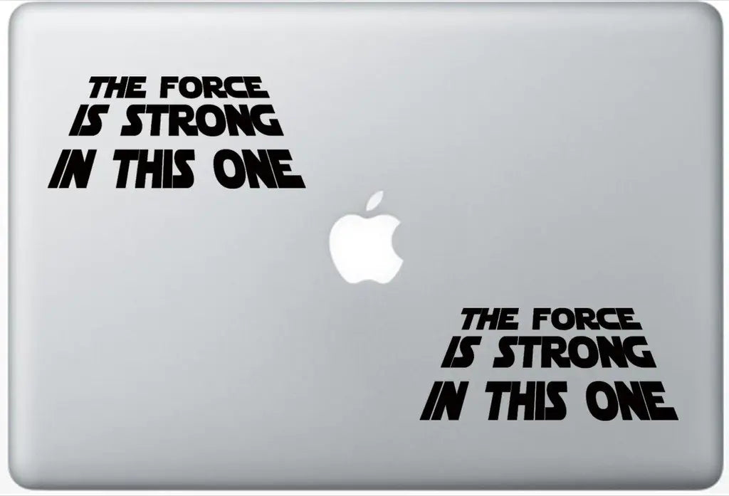 The Force is Strong in This One Star Wars Inspired ArcDecals78601237 Set of Two (2X) Decal Sticker Laptop Car Truck