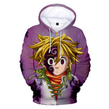 Unisex Hoodie with 3D Fashion Design, Seven Deadly Sins