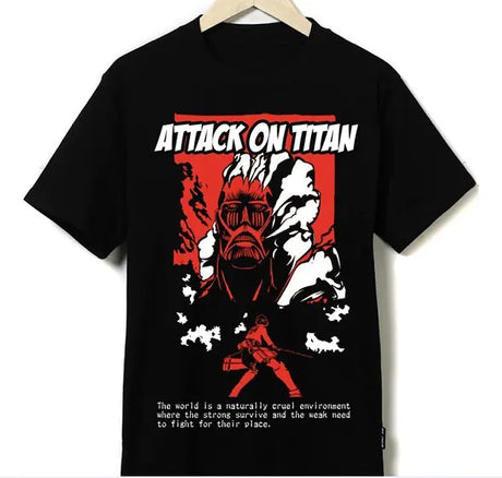 Attack on Titan Short Sleeve Cotton T-Shirt - My Anime Haven