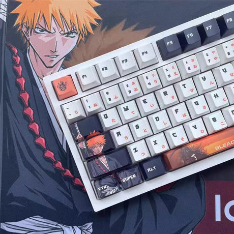 128 Keys Anime Bleach Keycaps for Cherry MX Switch Mechanical Keyboard - My Anime Haven
