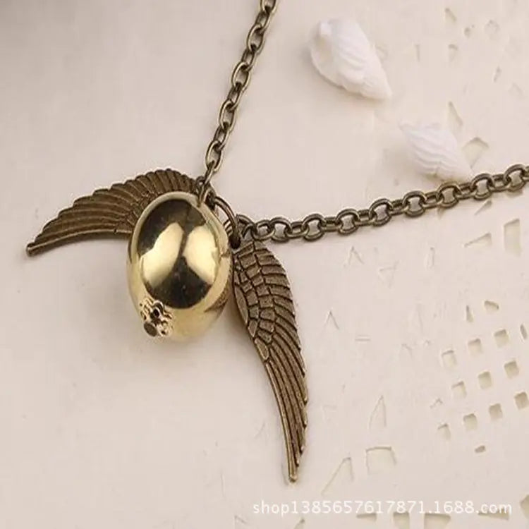 Harry Potter Deathly Hallows Snitch Necklace Pendant