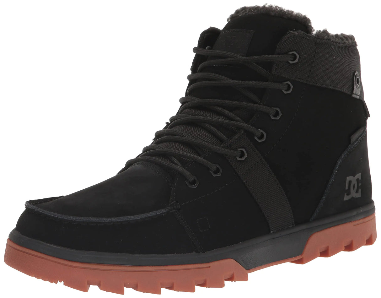 DC Mens Woodland Cold Weather Casual High Top Shoe Snow Boot Fashion Black/Gum 11.5