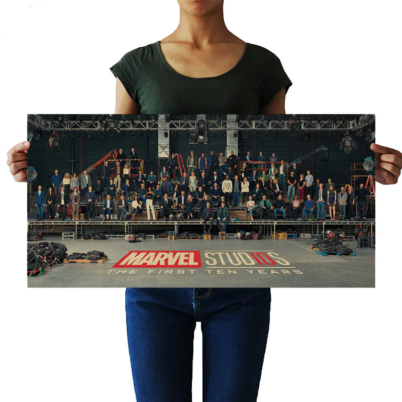 Marvel 10th Anniversary Actor Photo Kraft Paper Poster