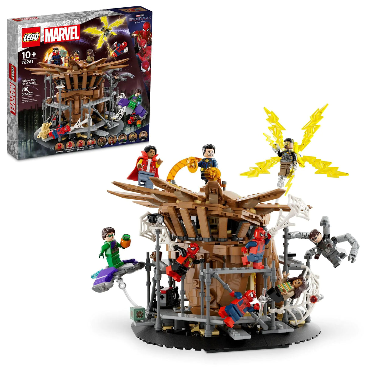 LEGO Marvel Spider-Man Final Battle 76261 Building Toy Set Marvel Collectible Based on The Climax of The Spider-Man: No Way Home Movie Multiverse Marvel Playset with 3 Versions of Spider-Man