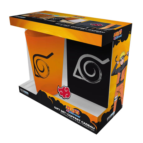 ABYSTYLE Naruto Shippuden Konoha Gift Set Includes Pin Hardcover Journal and 14 Oz Drinking Glass Anime Manga Drinkware Accessories Gift (Konoha Gift Set) (Black) (B0BRL7TP8Y) - My Anime Haven
