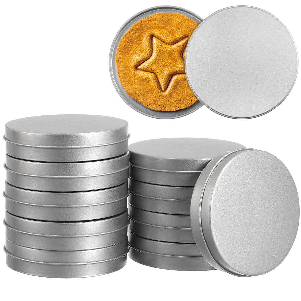 10pcs Korean Sugar Candy Making Tool Squid Sugar Game Tin Candy Tins Round Sugar Candy Making Box Cookie Cutters Tin Box for Christmas Party Favors