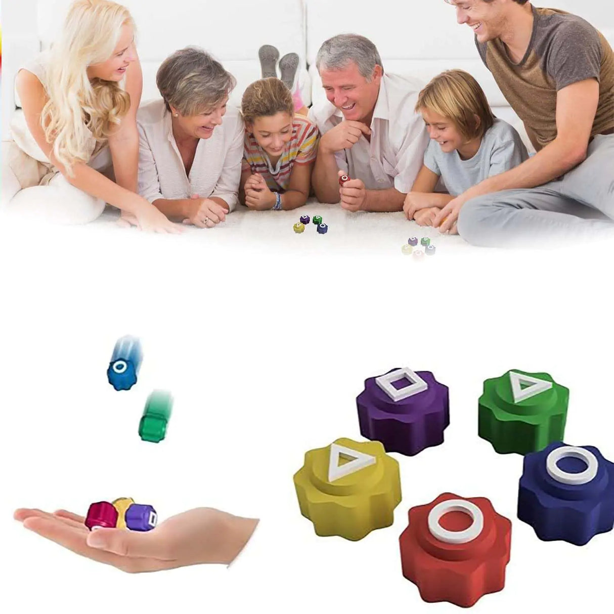 Korean Traditional Play Game Korean Folk Game Set DDAKJI Korean Game Korean Dice Game Stone Pebbles Set Stone Catching Game Hand Eye Coordination Training Toy Family Travel Games(5 dice)