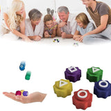 Korean Traditional Play Game Korean Folk Game Set DDAKJI Korean Game Korean Dice Game Stone Pebbles Set Stone Catching Game Hand Eye Coordination Training Toy Family Travel Games(5 dice)