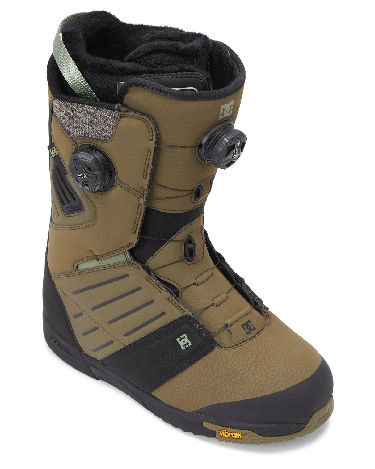 DC Judge Dual BOA Snowboard Boots Dark Olive 7.5 D (M)
