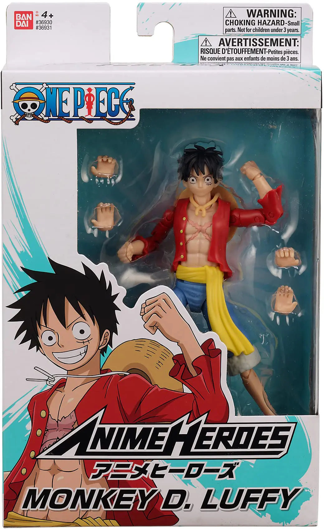 Anime Heroes Monkey D. Luffy Action Figure 36931 Multicolor One Piece