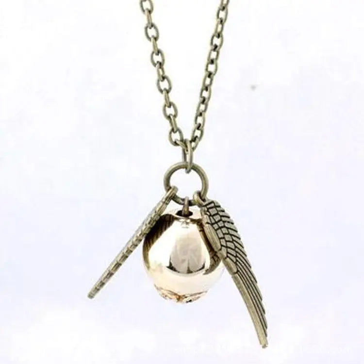 Harry Potter Deathly Hallows Snitch Necklace Pendant