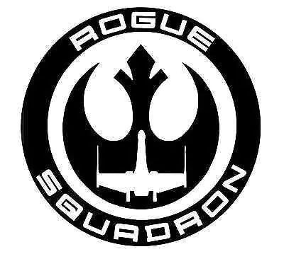 Star Wars Rogue Squadron Black Decal Vinyl Sticker|Cars Trucks Vans Walls Laptop| Black |5.5 x 5.5 in|LLI517