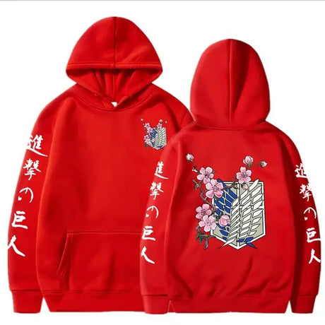 Attack On Titan Wings Of Liberty Sakura Graphic Hoodies - My Anime Haven