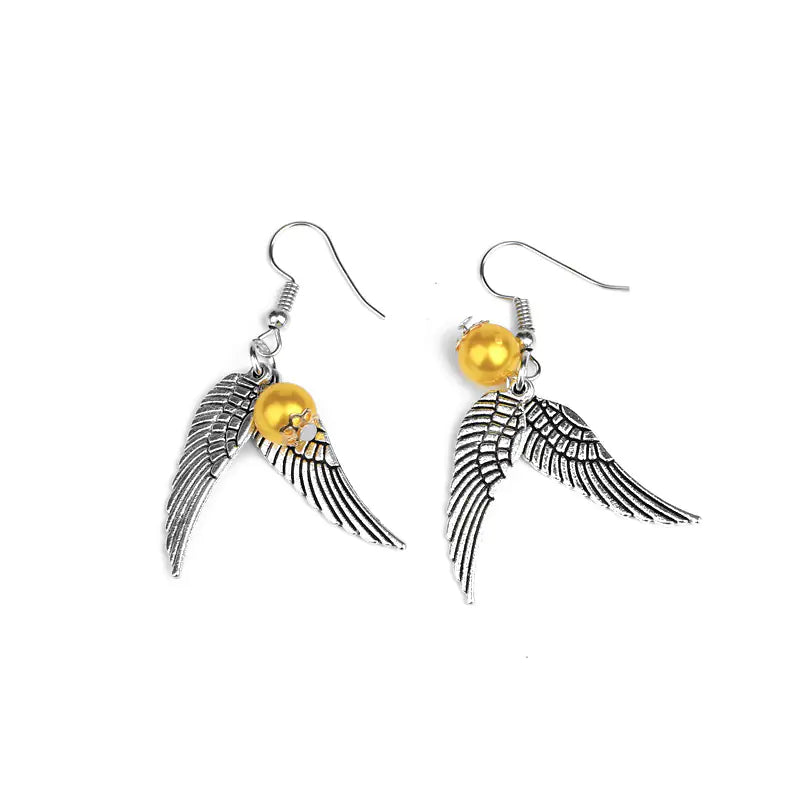 Harry Potter Golden Snitch Earrings - Vintage Style