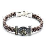 Anime Merch Accessories: Naruto, One Piece & Attack on Titan Leather Bracelet
