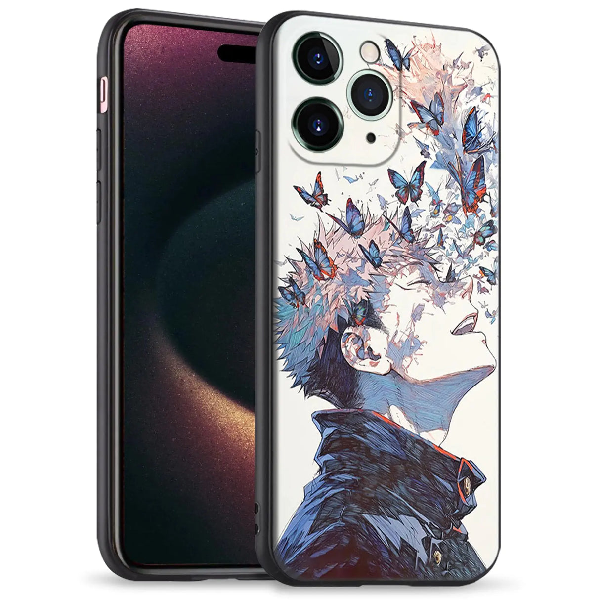 JJK Itadori Anime Drop-Proof Phone Case Stylish Manga Art Soft TPU Protective Cover for iPhone 14 Plus