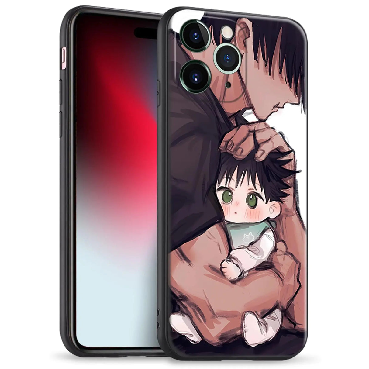 Akatxezy Toji and Megumi JJK Anime Phone Case - Soft Silicone Shockproof Protection Shell Manga Character Design with Enhanced Durability for iPhone 13 Mini