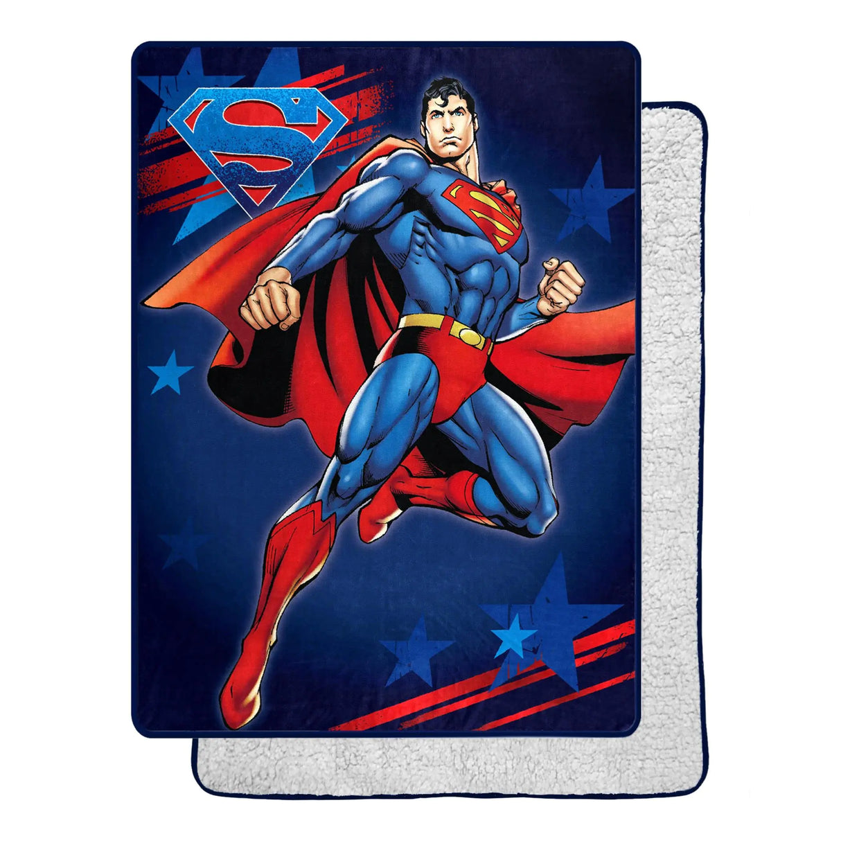 Northwest DC - Superman Silk Touch Sherpa Throw Blanket 60" x 80" American Hero