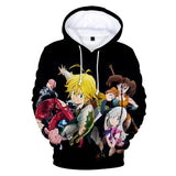 Unisex Hoodie with 3D Fashion Design, Seven Deadly Sins