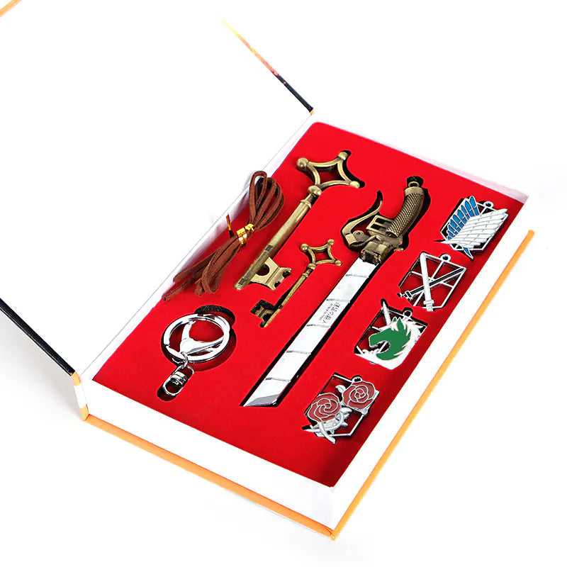Attack on Titan Necklace and Keychain Set (Anime)