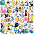 Adventure TIME Characters 50ct Vinyl Large Deluxe Stickers Variety Pack - Laptop Water Bottle Scrapbooking Tablet Skateboard Indoor/Outdoor - Set of 50 - My Anime Haven