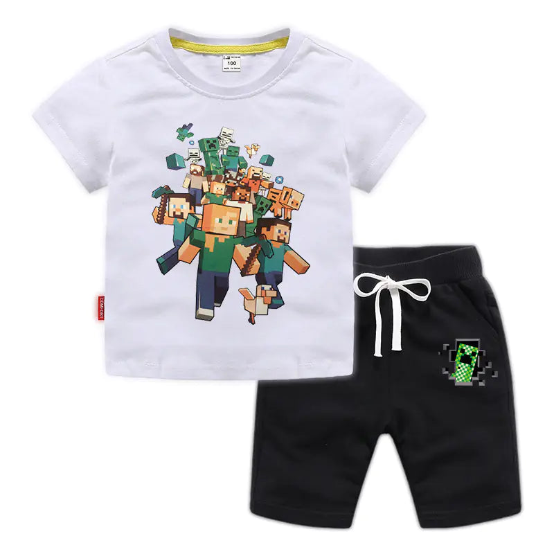 Minecraft Kids Cotton T-Shirt and Shorts Set