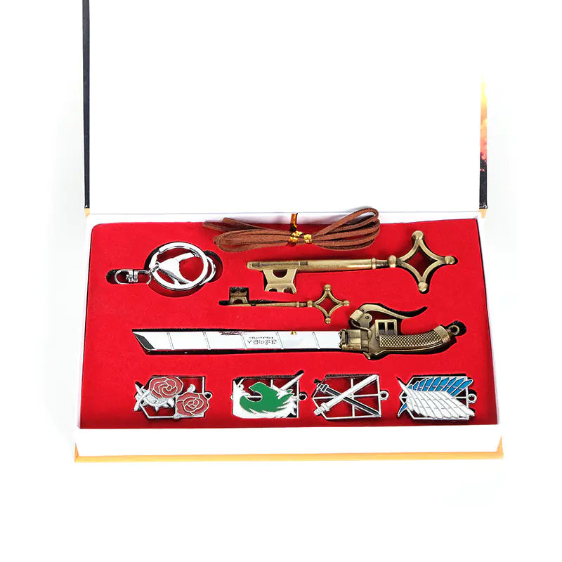 Attack on Titan Necklace and Keychain Set (Anime)