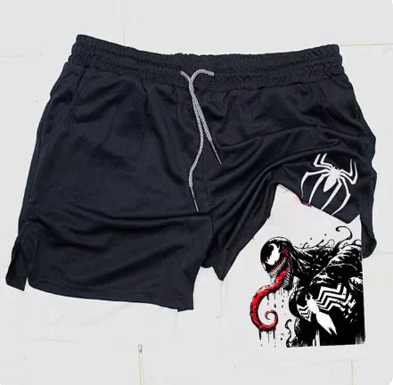 Marvel Spider-Man Venom Gym Shorts Men Fitness - My Anime Haven