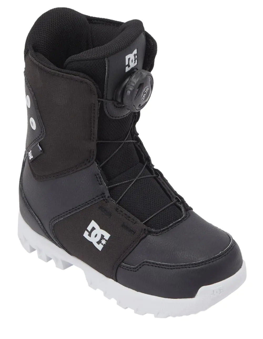 DC Boys Scout Snowboard Boots (Little Kid/Big Kid) Black/White 2 Little Kid M