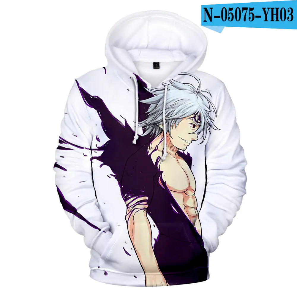 Unisex Hoodie with 3D Fashion Design, Seven Deadly Sins