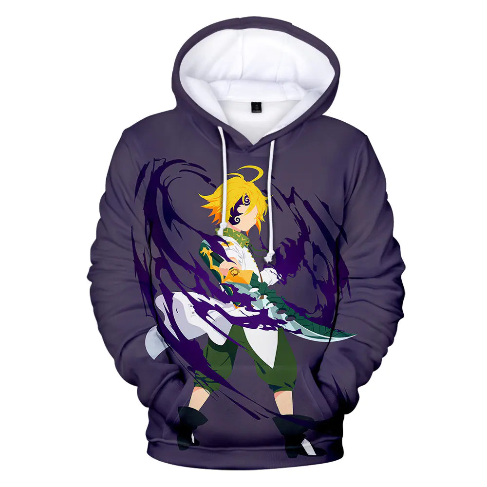 Unisex Hoodie with 3D Fashion Design, Seven Deadly Sins