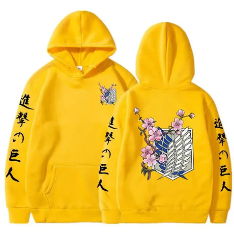 Attack On Titan Wings Of Liberty Sakura Graphic Hoodies - My Anime Haven