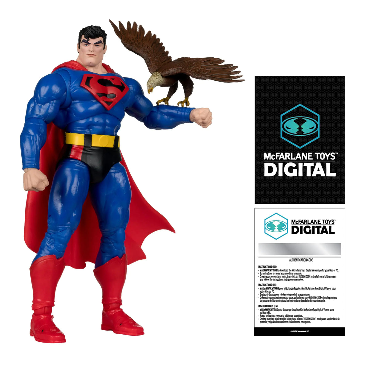 DC Direct Superman (Our Worlds at War) 7in Action Figure with McFarlane Toys Digital Collectible
