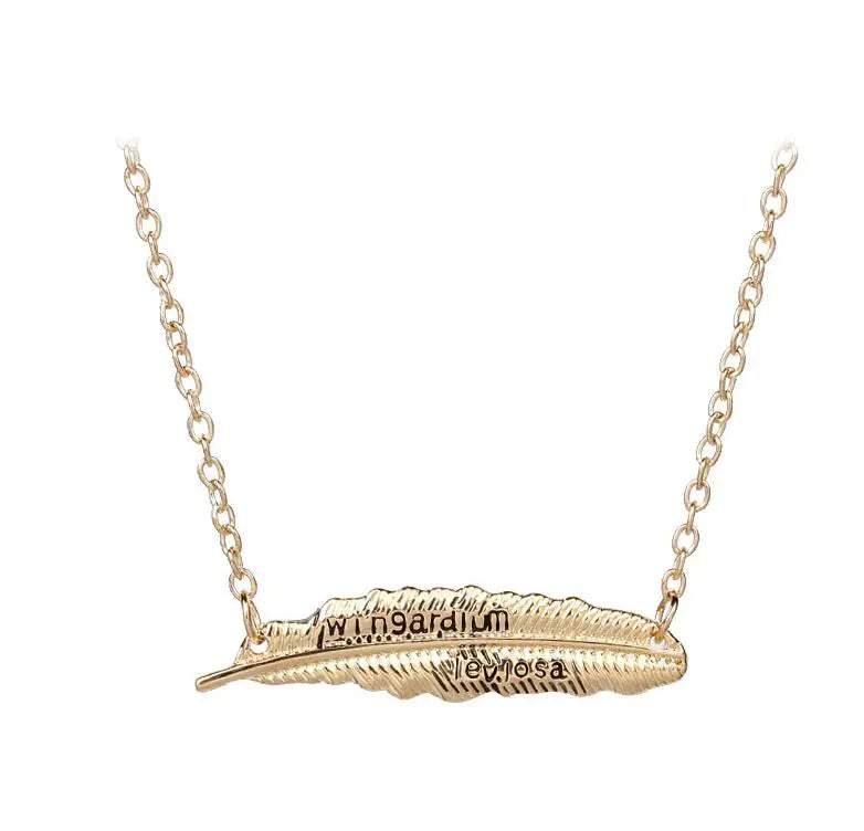 Wingardium Leviosa Harry Potter Alloy Feather Necklace
