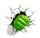 Marvel 3D Wall Light - Iron Man Mask & Thor's Hammer