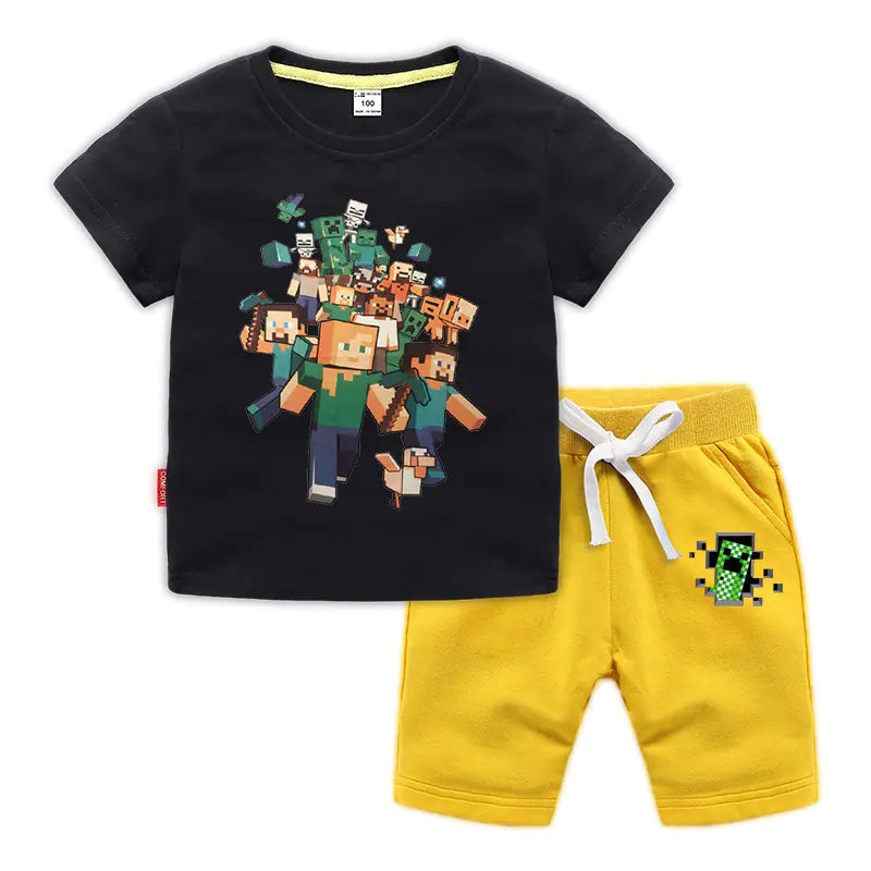 Minecraft Kids Cotton T-Shirt and Shorts Set