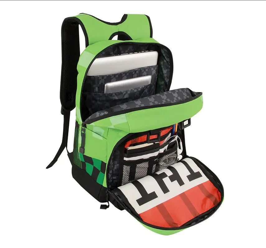 Minecraft Game Merchandise - Emerald Diamond Backpack