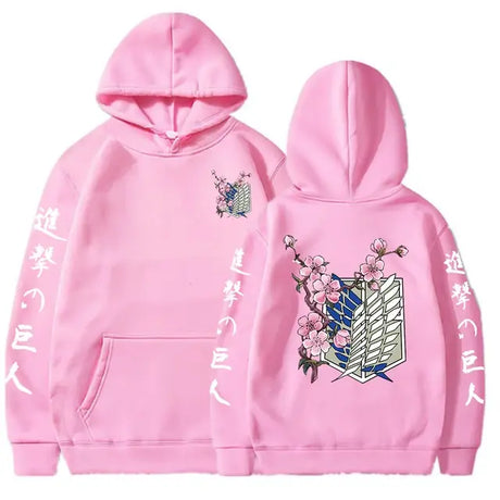 Attack On Titan Wings Of Liberty Sakura Graphic Hoodies - My Anime Haven