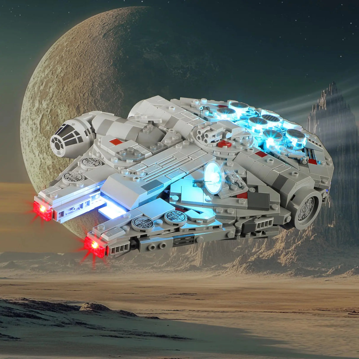 BRIKSMAX 2.0 Light Kit for Lego Millennium Falcon -Innovative Led Lighting Compatible with Lego Star Wars 75375 - Not Included Lego Set