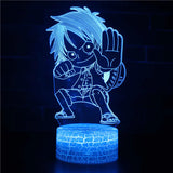 3D Color Night Light - One Piece Luffy Lamp