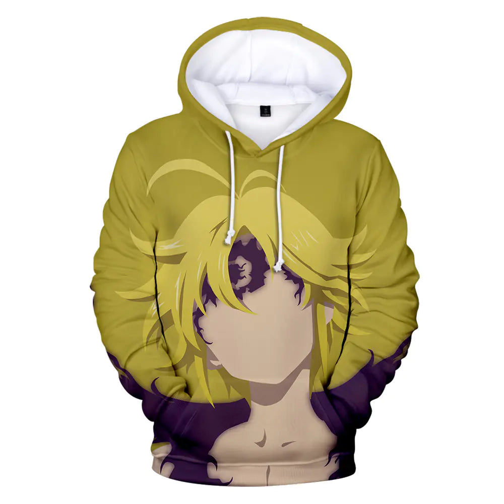 Unisex Hoodie with 3D Design - Seven Deadly Sins Theme