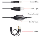 Glow Gaming Headphones - Over-Ear Design