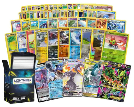 50 Pokemon Cards Plus 1 Ultra Rare Legendary Pokemon Card | Bundle with LCC Deck Box - My Anime Haven