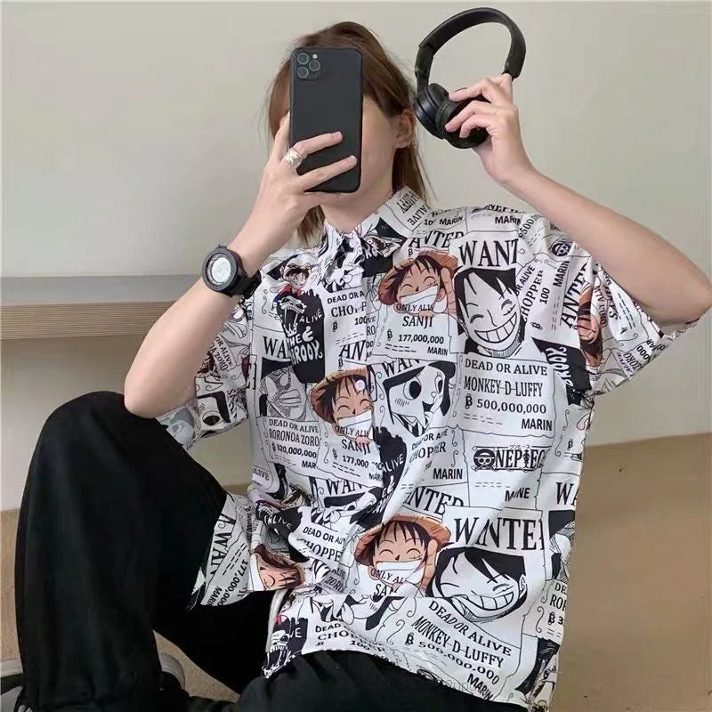 Anime One Piece Luffy Casual Couple Cardigan Top